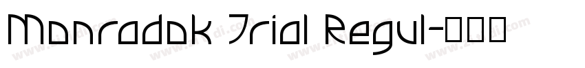 Monradok Trial Regul字体转换
